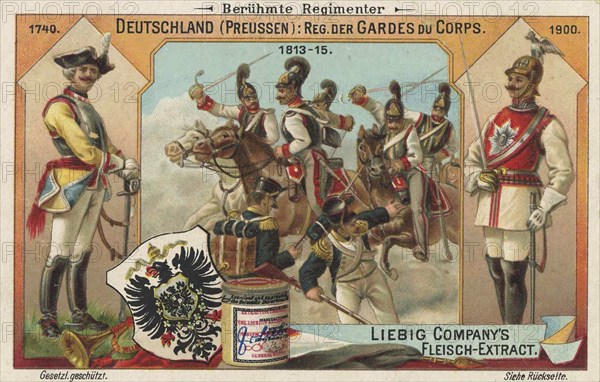 Picture series Famous Regiments, Regiment of the Gardes du Corps, 1814-1815, Germany, Liebig