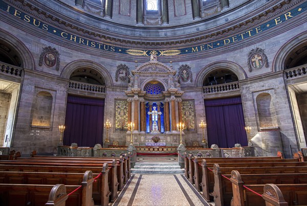 Copenhagen, Denmark-August 1, 2020: Frederiks Church in the historic center of Copenhagen, Denmark,