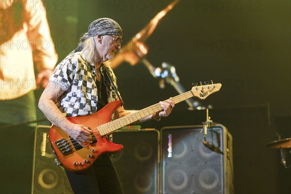 Roger Glover, bassist of Deep Purple live on 1 More Time Tour at the Max-Schmeling-Halle in Berlin