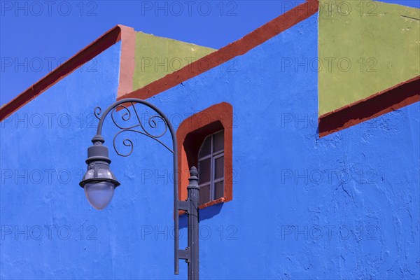 Scenic colorful colonial architecture of Cholula streets in historic center in Mexico Puebla