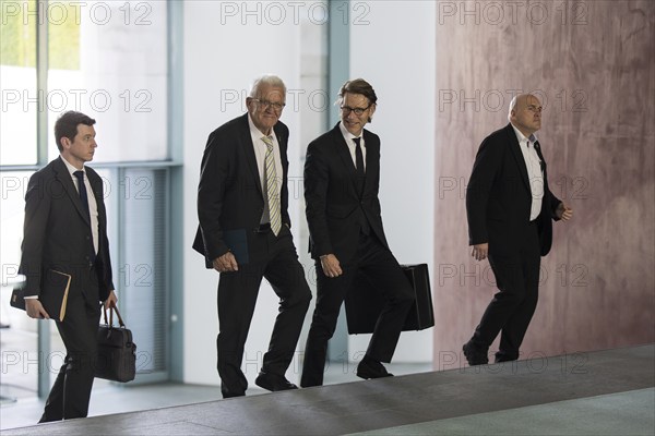 Winfried Kretschmann (Minister President of Baden-Württemberg) in front of the consultations at the