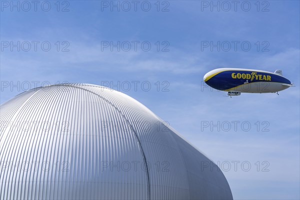 The Zeppelin NT, newly stationed at Essen/Mülheim Airport, undertakes sightseeing flights over the