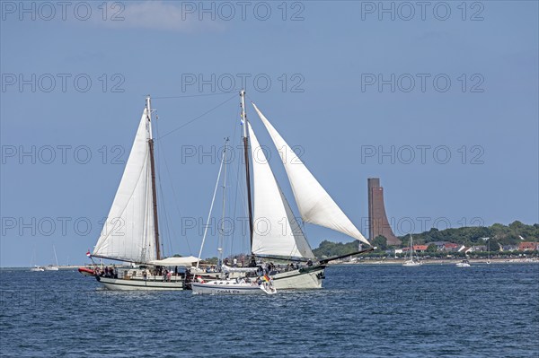 Sailing ship Elegant, sailing boat, naval memorial, Laboe, Kieler Woche, Kiel Fjord, Kiel,