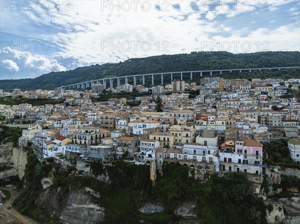Pizzo from a drone, Calabria, Italy, Europe