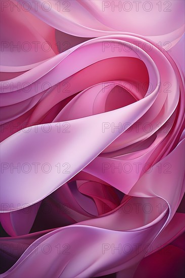 Background of softly flowing ribbons with color weaves intricately throughout the backdrop, AI