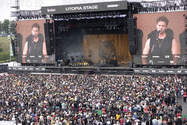 Adenau, Germany, 7 June 2024: Royal Blood (Mike Kerr, vocals, bass and Ben Thatcher, drums) play on