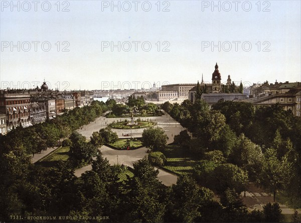 Skansen, Stockholm, Sweden, c. 1895, Historic, digitally restored reproduction from a 19th century