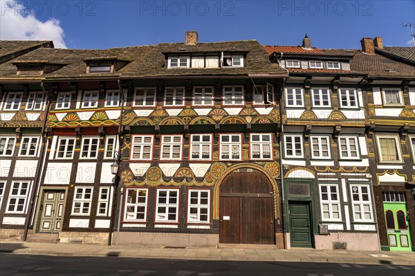 Row of half-timbered houses in Tiedexer Straße, Einbeck, district of Northeim, Lower Saxony,