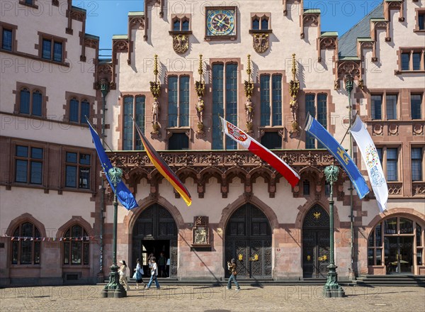 Römer area around the town hall, Frankfurt, Hesse, Germany, Europe