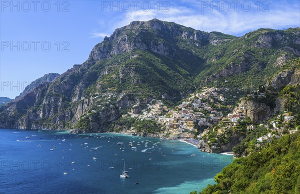 View of Positano, Amalfi Coast, Italy, Europe