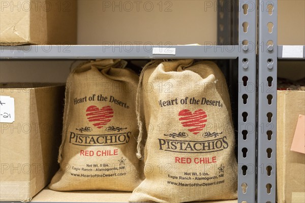 Alamogordo, New Mexico, Eagle Ranch, where Heart of the Desert pistachios are grown. Processed