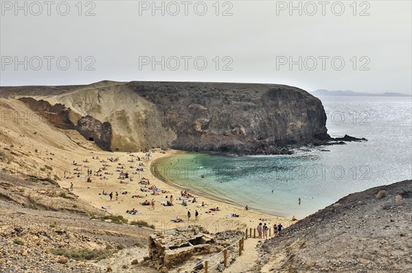 Papagayo Beach in Los Ajaches National Park, Lanzarote, Canary Islands, Spain, Europe