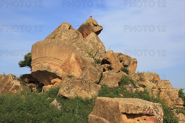 In the Parco Valle dei Templi di Agrigento, Unesco World Heritage Site, remains of the ancient city