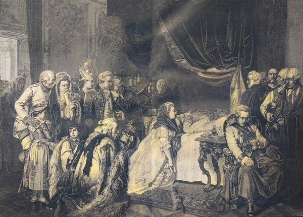 The Deathbed of Joseph II Joseph Benedikt Anton Michael Adam 1741-1790, Saint Roman Emperor,