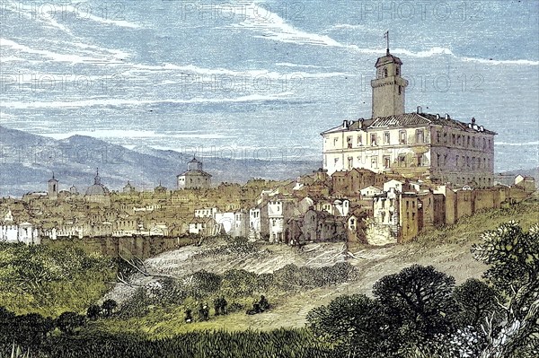 Monte Rotondo in the Papal States, 1869, Rome, Italy, Historic, digitally restored reproduction of