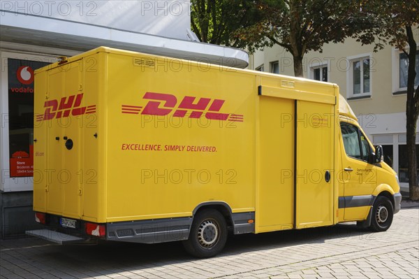 DHL delivery vehicle, Deutsche Post DHL Group, Soest, North Rhine-Westphalia, Germany, Europe