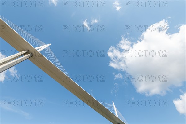 Millau Viaduct bridge, the highest bridge in the World. Aveyron Departement. France