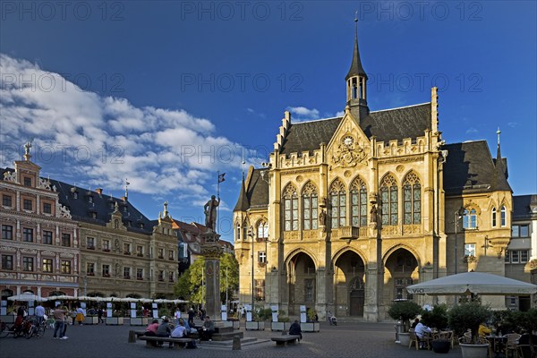 Town Hall at the Fish Market, Erfurt, Thuringia, Germany, Europe