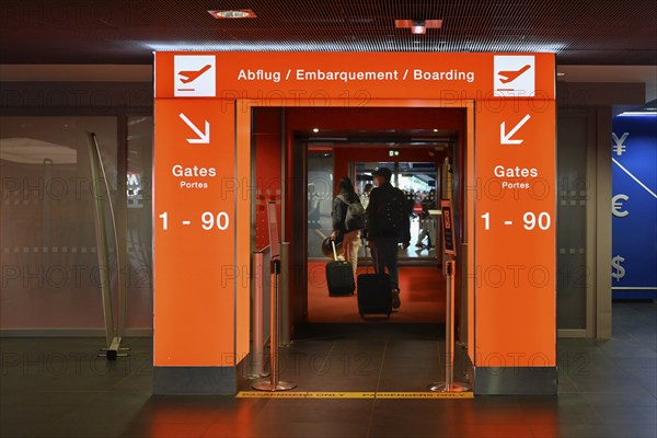 Entrance to the gates, EuroAirport, Basel
