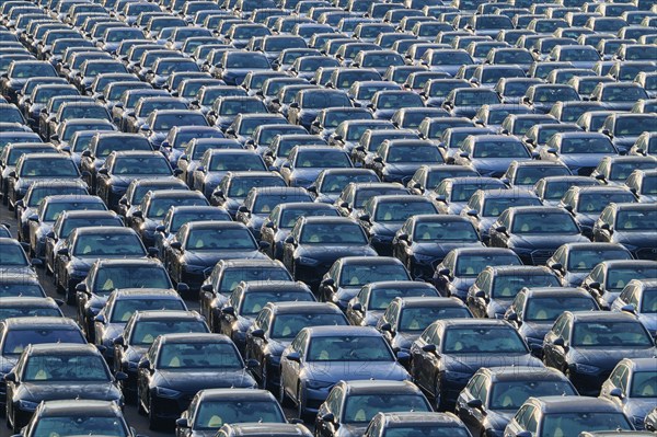 Large number of cars on assembly point, Brand Audi, Germany, Europe