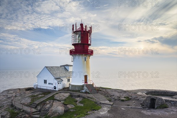 Lindesnes lighthouse at Norway's southernmost point, South Cape, Norway, Europe