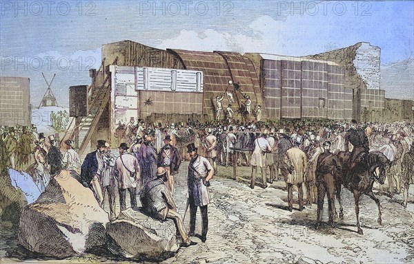 Test of armour plates, armouring, 1869, Plymouth, England, Historic, digitally restored