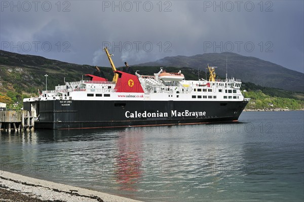 Caledonian MacBrayne Ferry at Ullapool Pier bound for Stornoway, Highlands, Scotland, UK