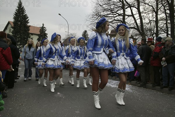 Saxony's biggest carnival party in Radeburg. Since 1957, the big parade of over 65 floats has been