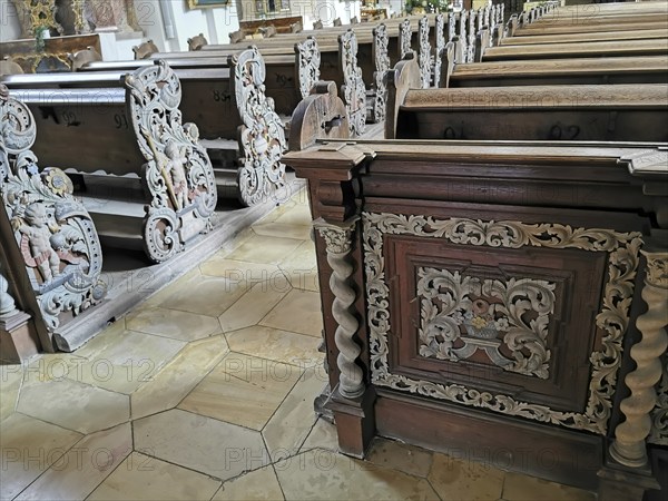 Interior of the collegiate church of Speinshart Monastery, abbey of the Premonstratensian Order,