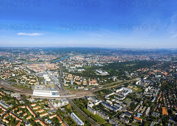 Aerial view of Dresden Old Town