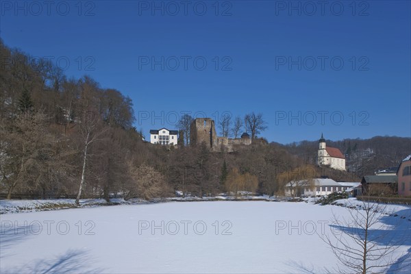 Tharandt Castle is the ruins of an important Spornburg for Saxon history on a mountain spur