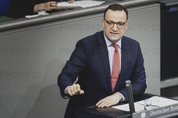 Jens Spahn, Mitglied des Deutschen Bundestages (CDU CSU), aufgenommen im Rahmen einer Sitzung des