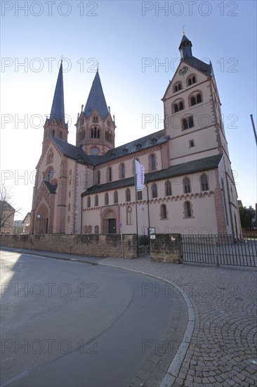 Romanesque Gothic Church of St. Mary and landmark of Gelnhausen, Hesse, Germany, Europe