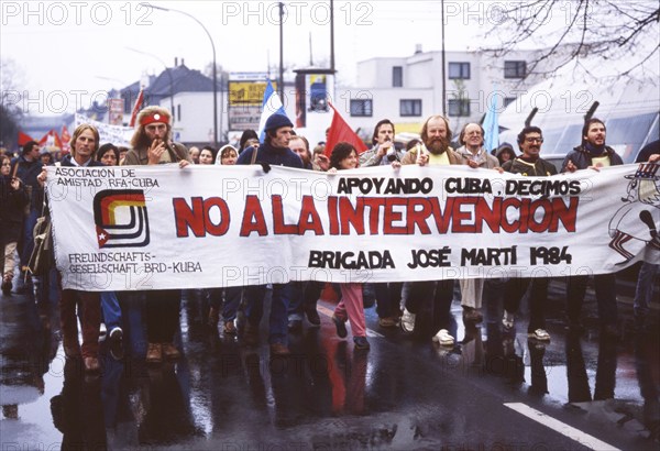 DEU, Germany: The historical slides from the 84-85 r years, Bonn. Solidarity with Nicaragua on 3