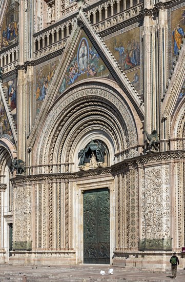Portal of Orvieto Cathedral, Duomo di Orvieto, Umbria, Italy, Europe