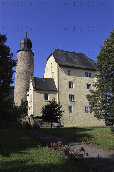 The Eisfeld Castle in Eisfeld, Hildburghausen County, Thuringia, Germany, Europe
