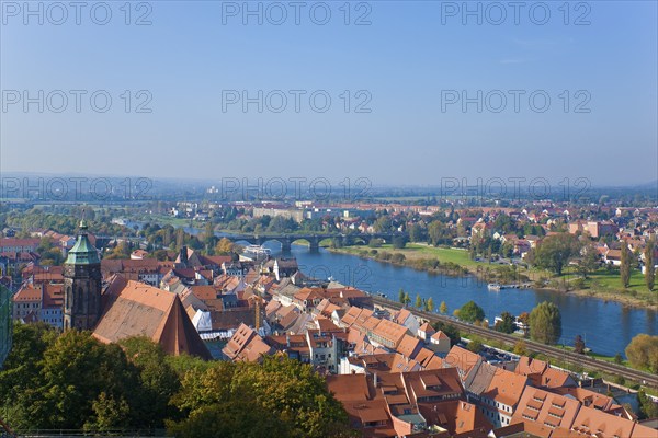 Pirna View of the old town from the Sonnenstein