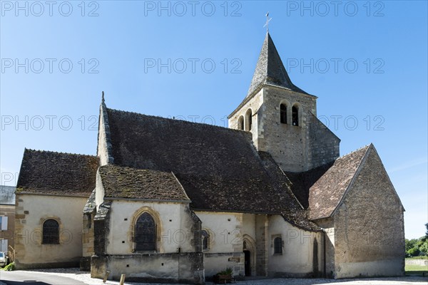 Land of Troncais. Ainay le Chateau. Saint Stephens Church, Allier department. Auvergne Rhone Alpes.
