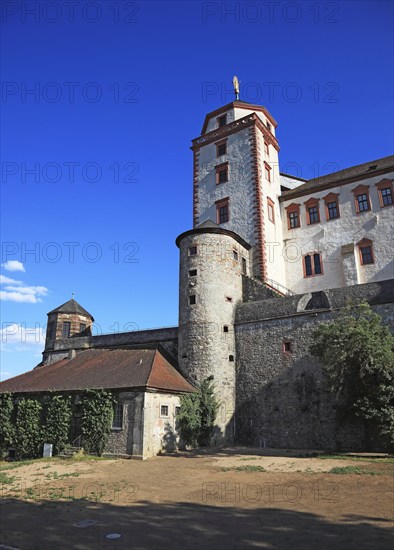 Marienturm, Marienberg Fortress, Würzburg, Lower Franconia, Bavaria, Germany, Europe