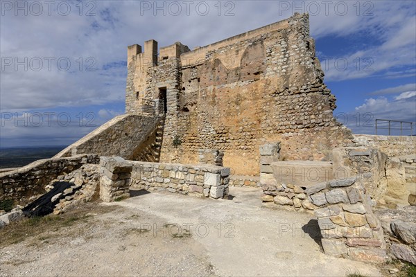 Ruins of the Castillo de Xivert, originally a Muslim fortress from the 11th century, near Alcalà de