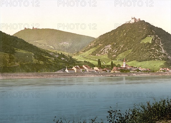 Kahlenberg und Leopoldsberg bei Wien, Österreich, um 1890, Historic, digitally restored