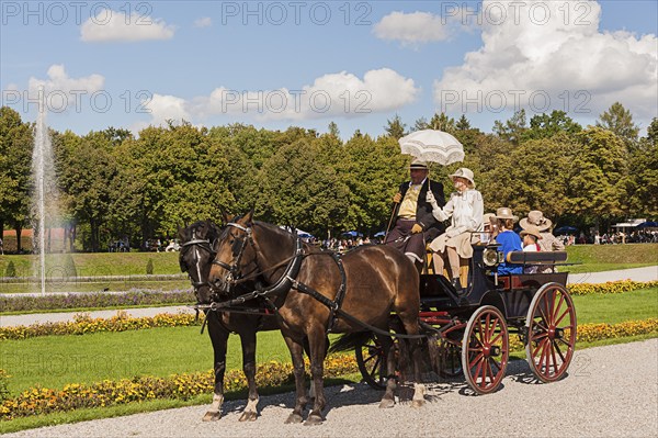 Historical Hunting and Carriage Gala, in the Palace Park, Schleißheim Palace, Upper Bavaria,