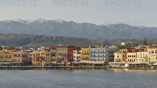 Lefka Ori, White Mountains, Snowy Mountains, Venetian Old Town, Venetian Port, Row of Houses,