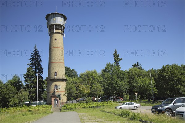 Historic water tower, Hochheim am Main, Taunus, Hesse, Germany, Europe