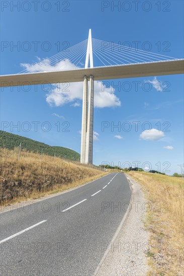 Millau Viaduct bridge, the highest bridge in the World. Aveyron Departement. France