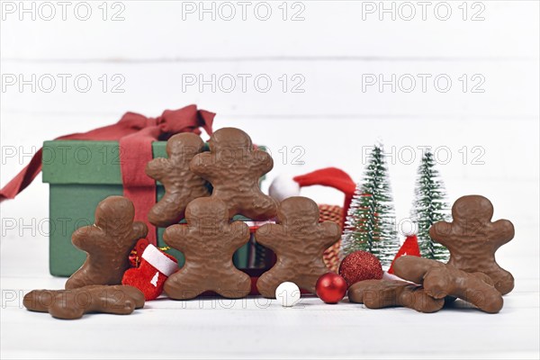 Chocolate glazed German Christmas gingerbread men