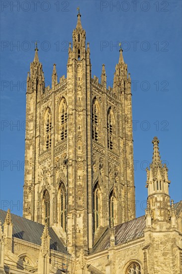 Tower, Cathedral, Canterbury, Kent, England, United Kingdom, Europe