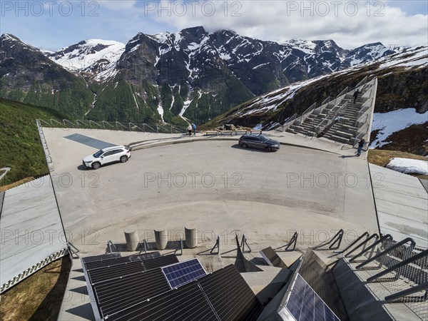 Viewpoint and rest area Utsikten, Gaularfjell mountain crossing, national tourist route north of