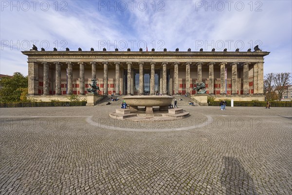 Old Museum with granite bowl in the Lustgarten, Berlin, capital city, independent city, federal