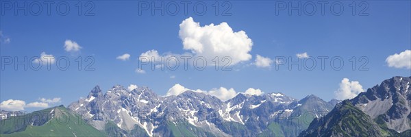 Central main ridge of the Allgäu Alps, Allgäu, Bavaria, Germany, Europe